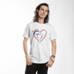 Patriotic Heart T-Shirt for Family Celebrations, Gift for Grandma, Mom, Love, Independence Day, Heartwarming Tee