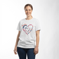 Patriotic Heart T-Shirt for Family Celebrations, Gift for Grandma, Mom, Love, Independence Day, Heartwarming Tee