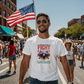 Too Old to Fight Unisex Garment-Dyed T-Shirt, Patriotic Tee, Funny Veteran Gift, Americana Apparel, Perfect for Independence Day