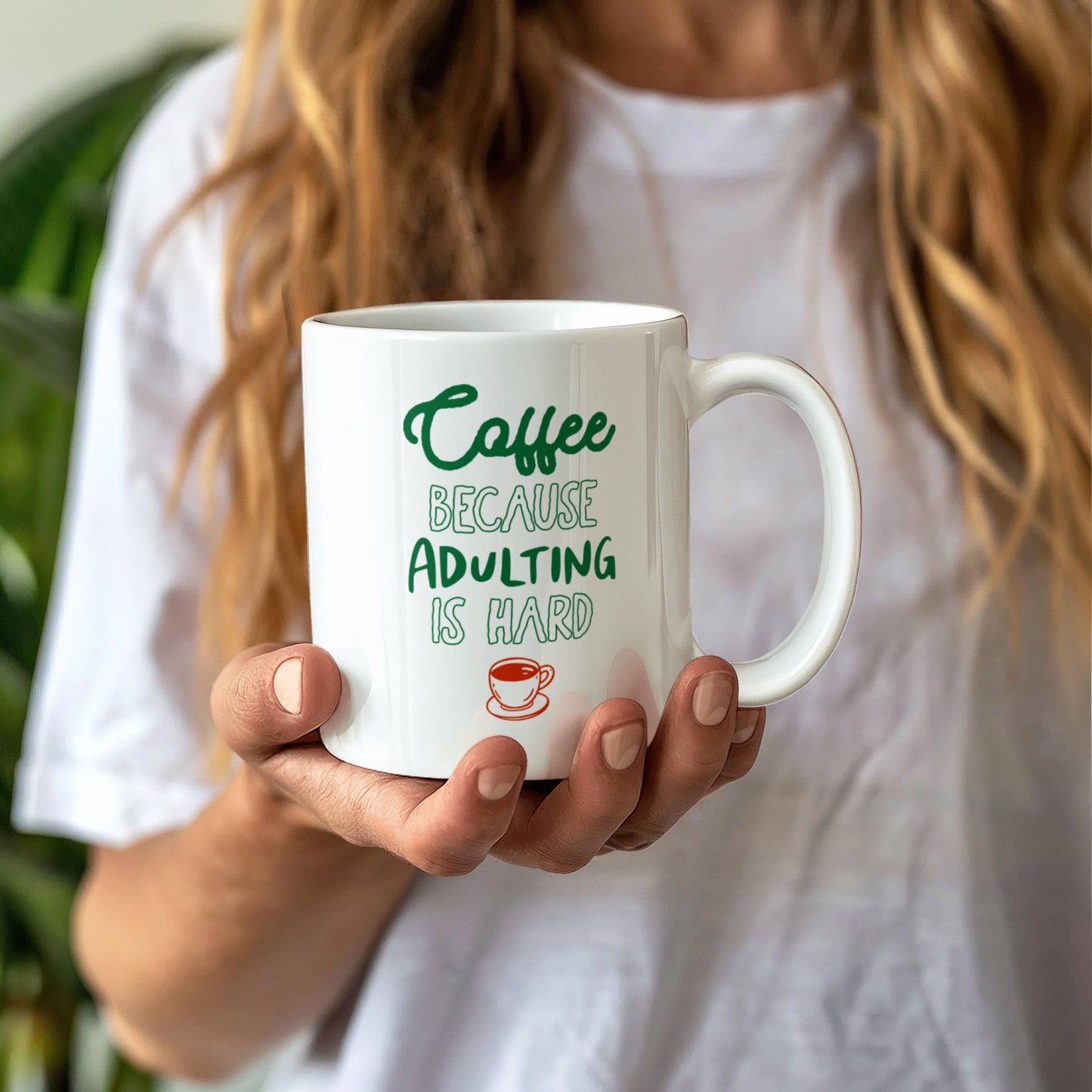 Coffee Because Adulting Is Hard - Funny Mug