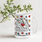 Cute Elephant Family Mug - Heart & Star Design, Gift for Mom & Dad, Personalized Gift, Cozy Home, Birthday, Love Fathers Day Gift
